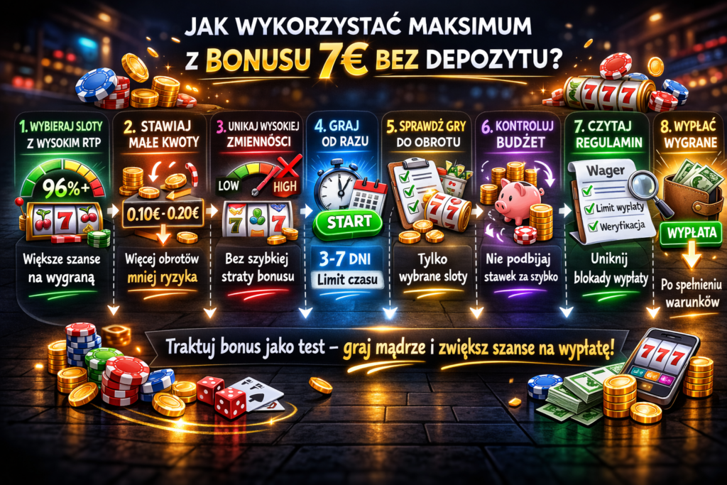 Jak wycisnąć maksimum z bonusu 7 euro bez depozytu